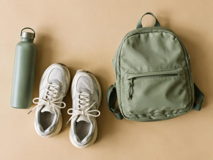 Everyday carry items on a neutral background
