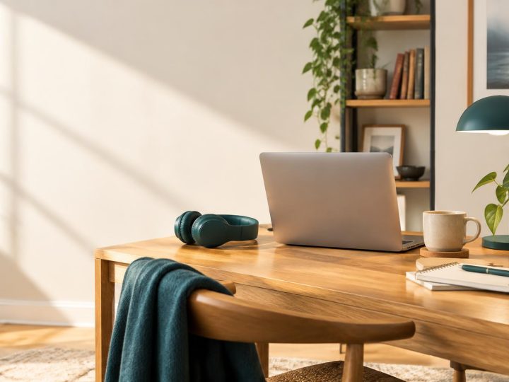 Bright home workspace